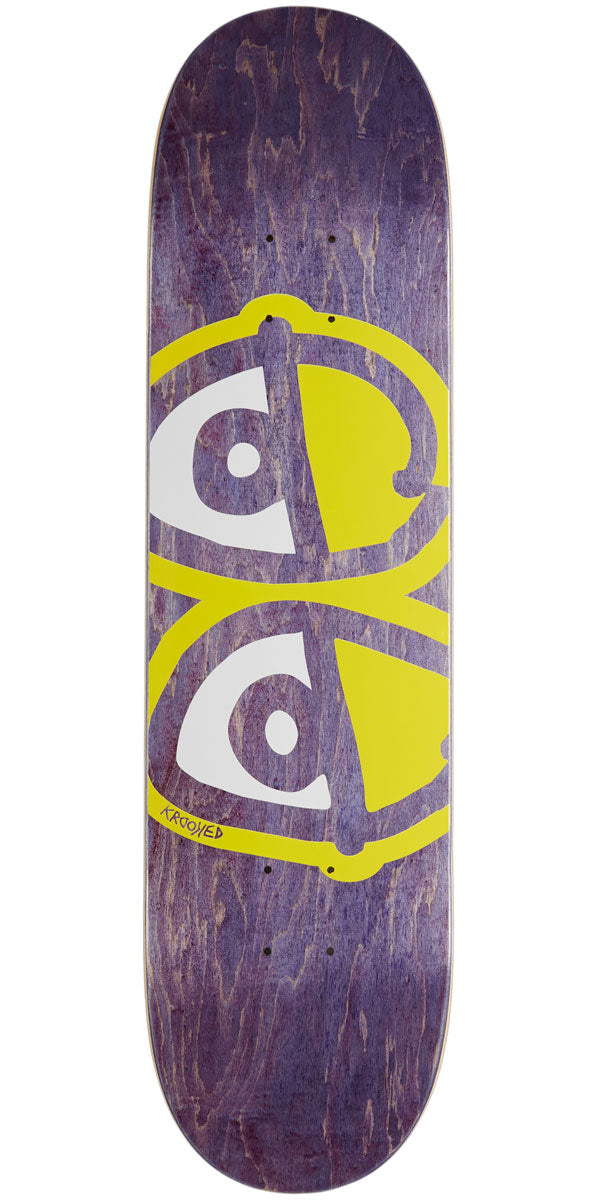 Krooked Team Eyes Skateboard Deck - Yellow - 8.06