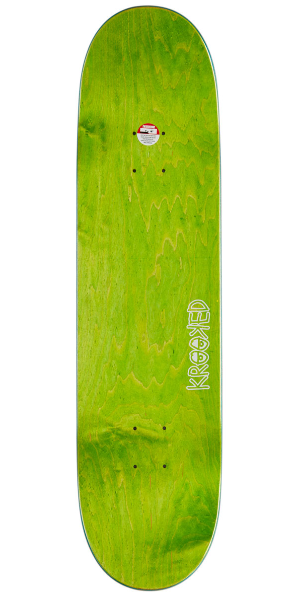 Krooked Team Eyes Skateboard Deck - Yellow - 8.06