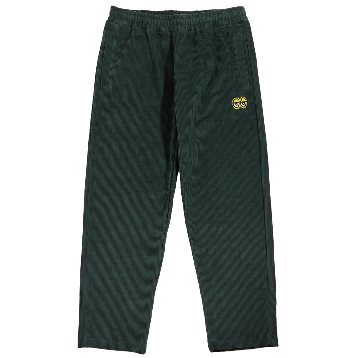 Krooked Eyes Pants - Dark Green/Yellow