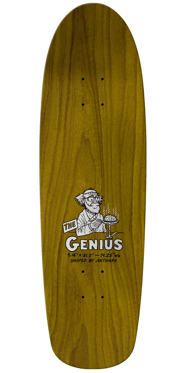 Anti-Hero Shaped Classic Eagle The Genius Skateboard Deck - Grey - 9.18