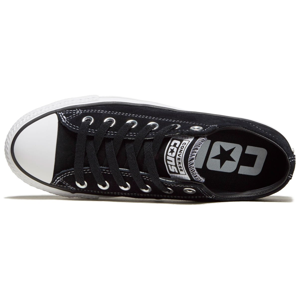 Converse Chuck Taylor All Star Pro Suede Ox Shoes - Black/Black/White image 3