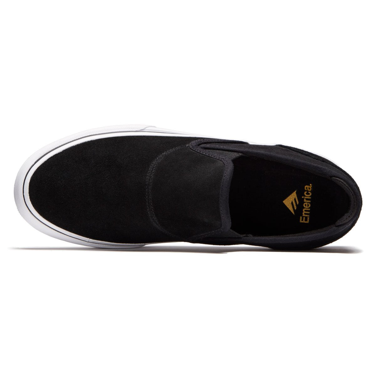 Emerica Wino G6 Slip-On Shoes - Black/White/Gold image 3
