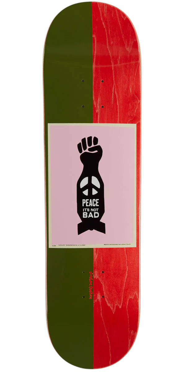 Chocolate Peace Not Bad One Off Skateboard Deck - Trahan - 8.25