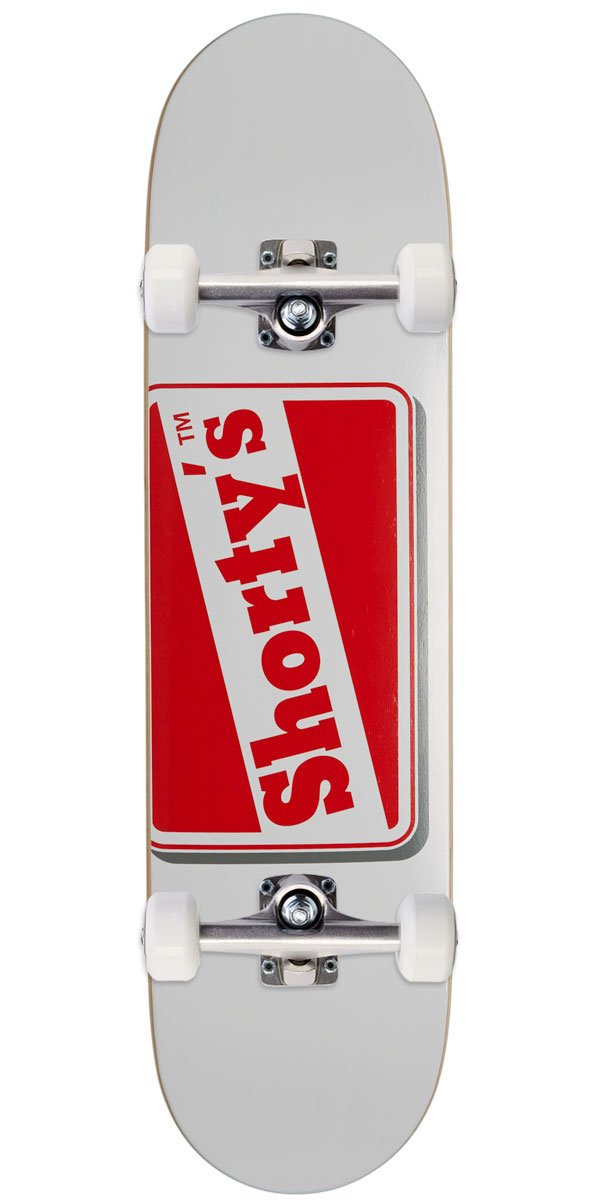 Shorty's OG Logo Skateboard Complete - White/Red - 8.125