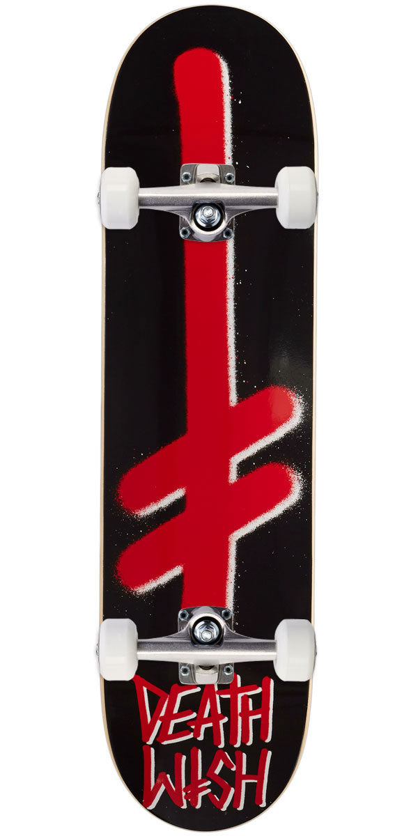 Deathwish Gang Logo Skateboard Complete - Black/Red - 8.00