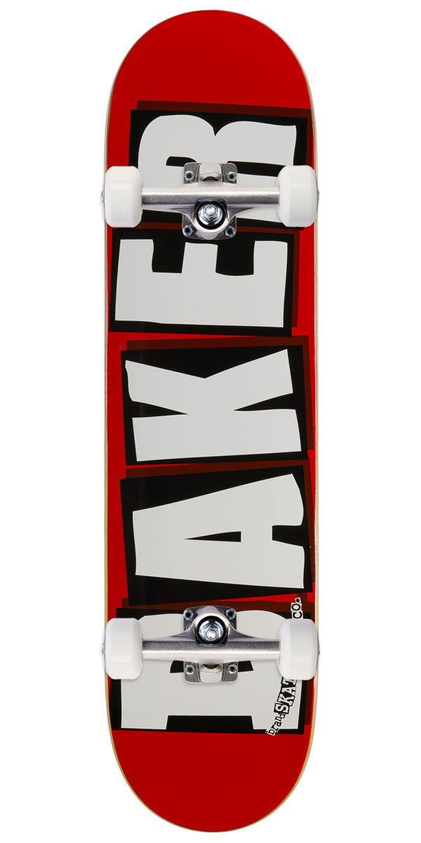 正規品 BAKER COMPLETE BRAND LOGO RED/WHT 8 Baker Brand Logo Skateboard Complete - White - 8.00