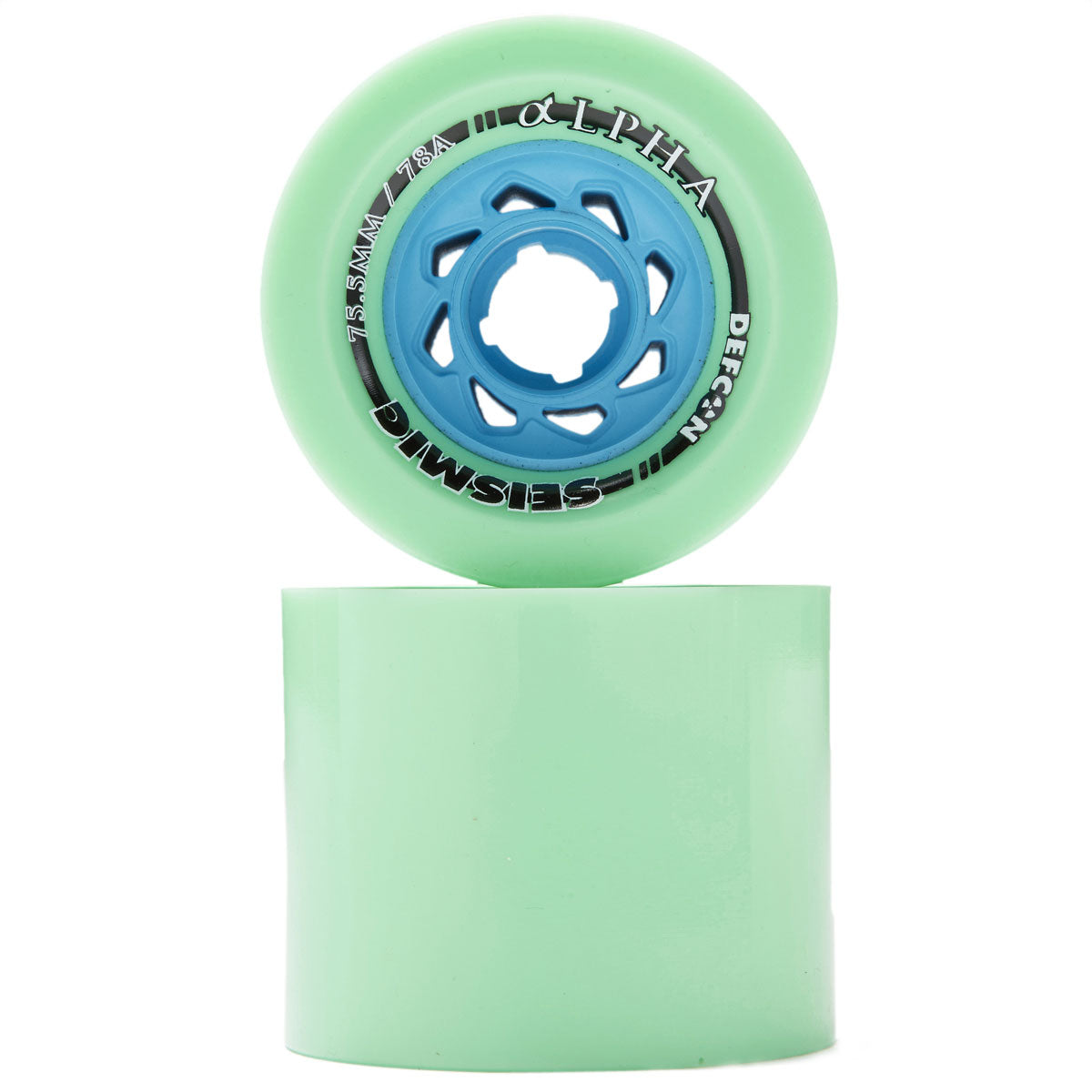 Seismic Alpha 78a Longboard Wheels - Mint - 75.5mm image 2