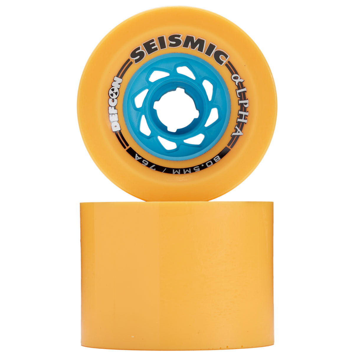 Seismic Alpha 76a Longboard Wheels - Mango - 80.5mm image 2