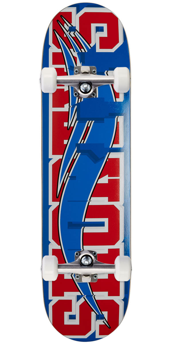 Shorty's Skate Block Skateboard Complete - Blue/Red - 8.25