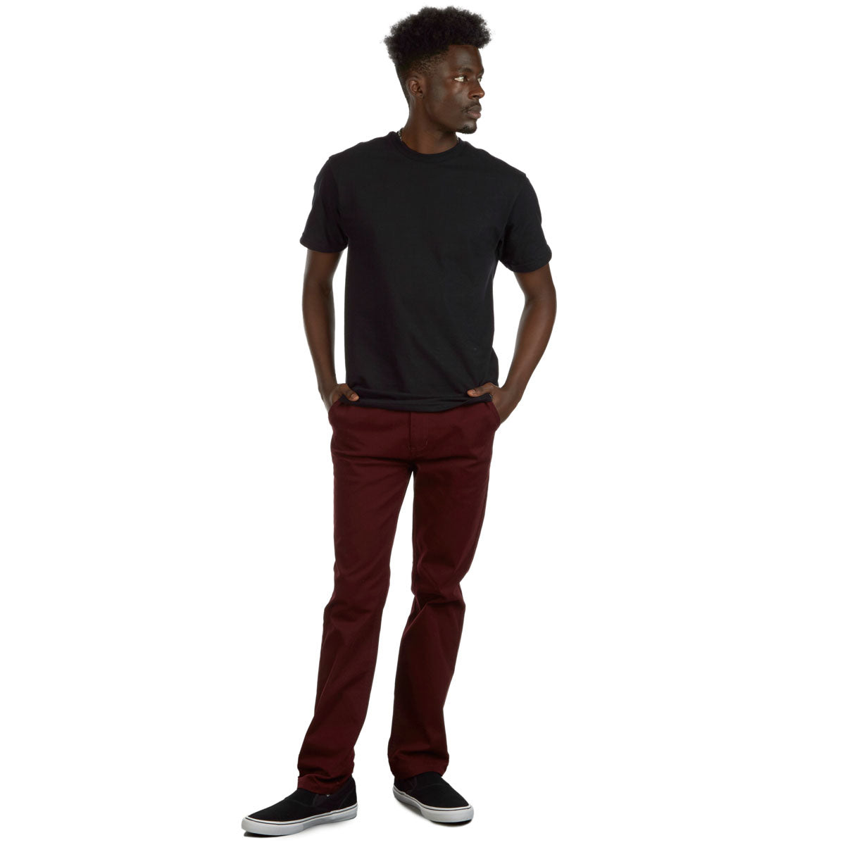 CCS Standard Plus Slim Chino Pants - Burgundy image 2