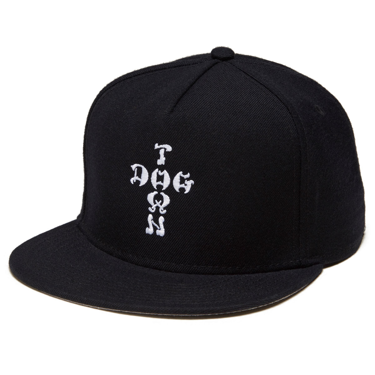 Dogtown Cross Letters Snapback Hat - Black image 1