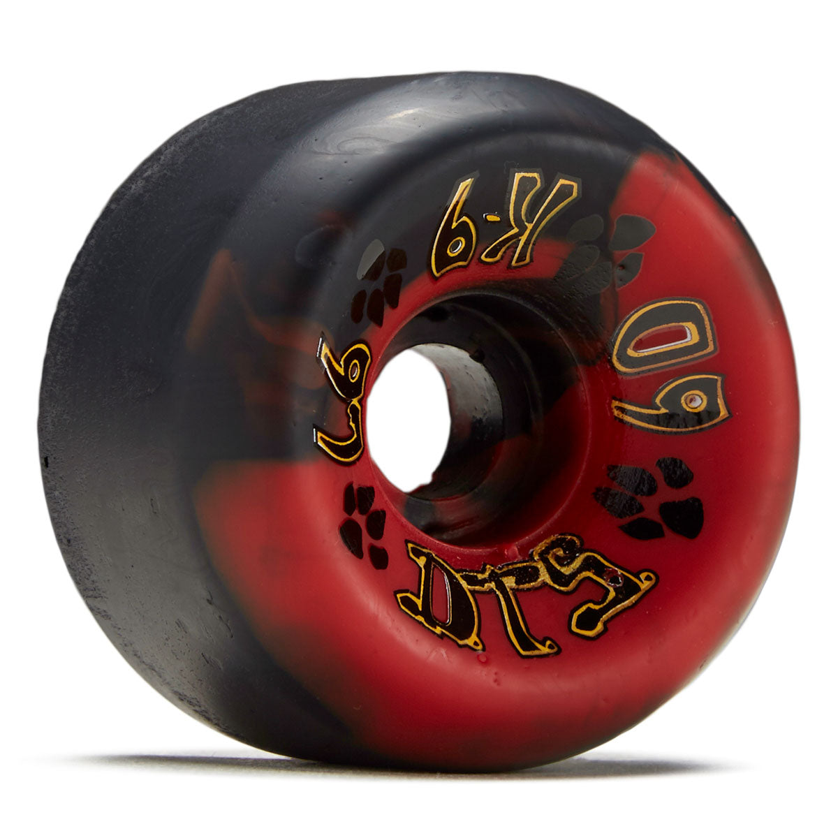 Dogtown K-9 97a Skateboard Wheels - Red/Black Swirl - 60mm image 1