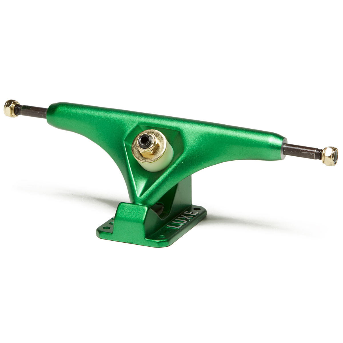 Luxe Lite 180mm Hollow Kingpin Longboard Trucks - Satin Green image 1