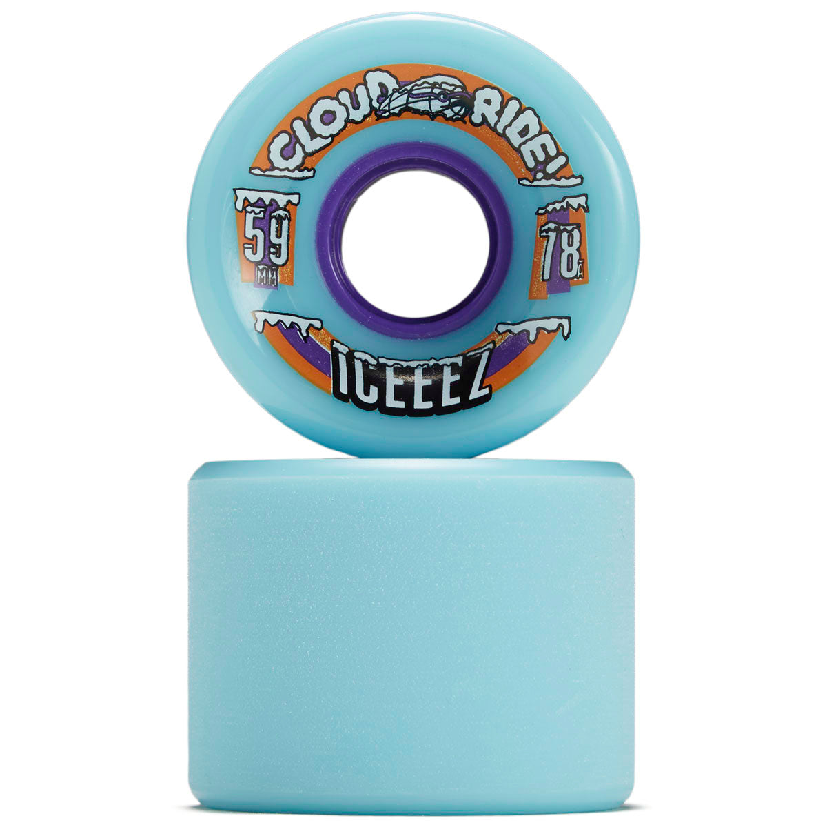 Cloud Ride Iceeez 78a Longboard Wheels - Blue - 59mm image 2