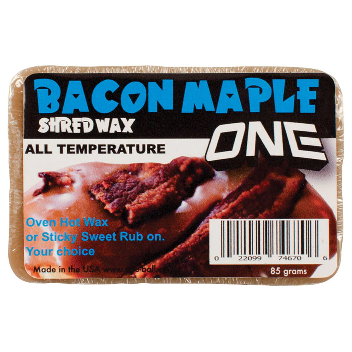 One Ball Jay Maple Bacon Bar All Temp Snowboard Wax - 130g image 1
