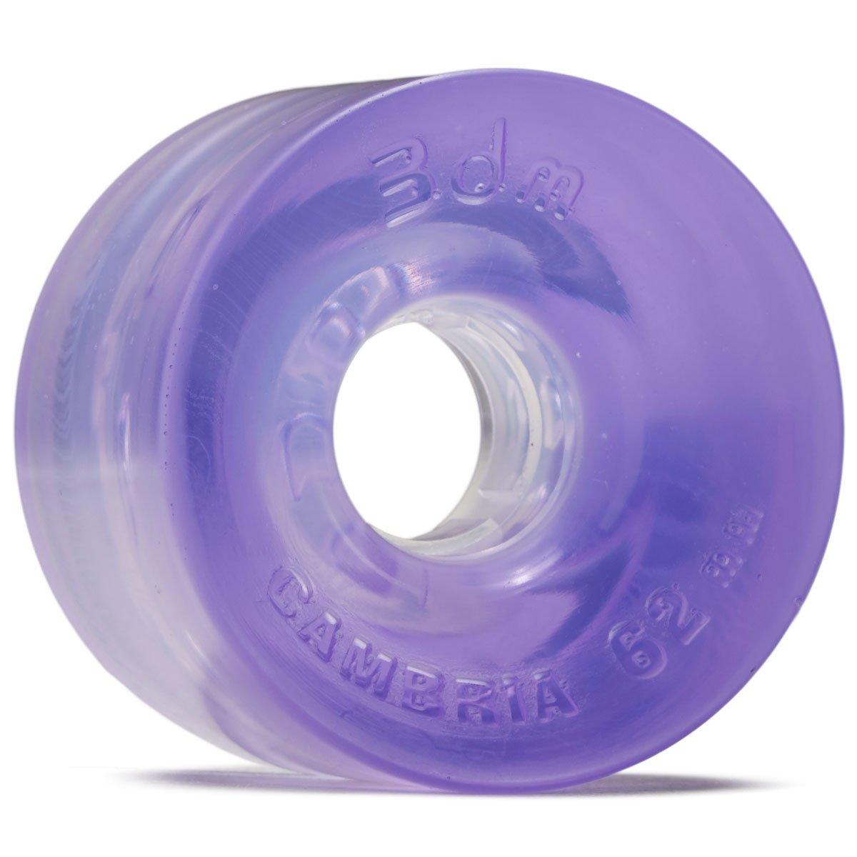 3DM Cambria 84a Longboard Wheels - Clear Purple - 62mm image 1