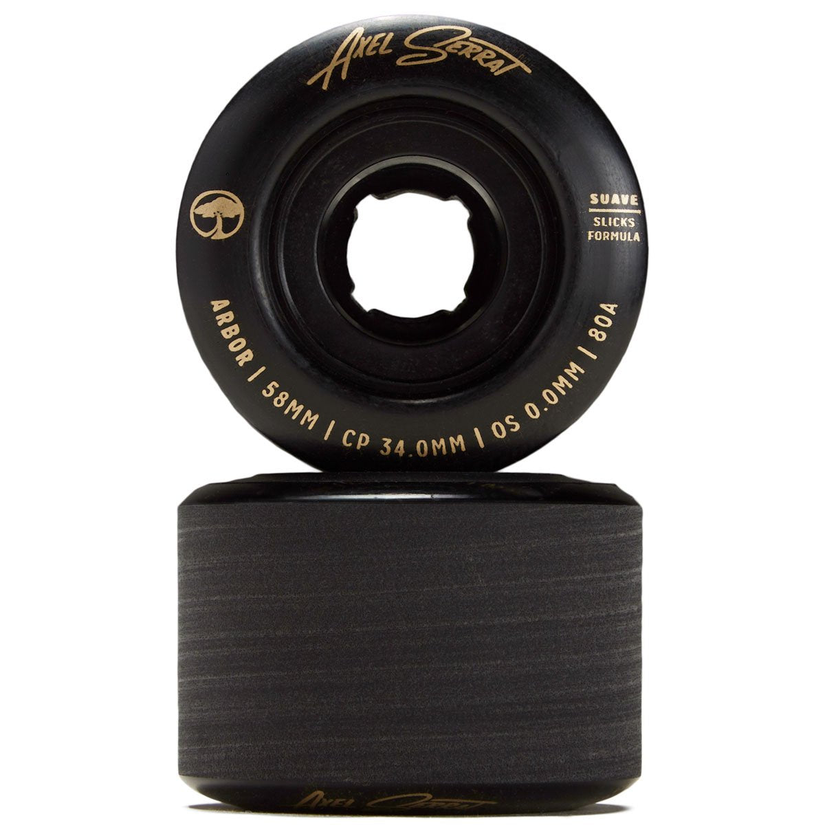 Arbor Suave Axel Serrat 80a Longboard Wheels - Black - 58mm image 2