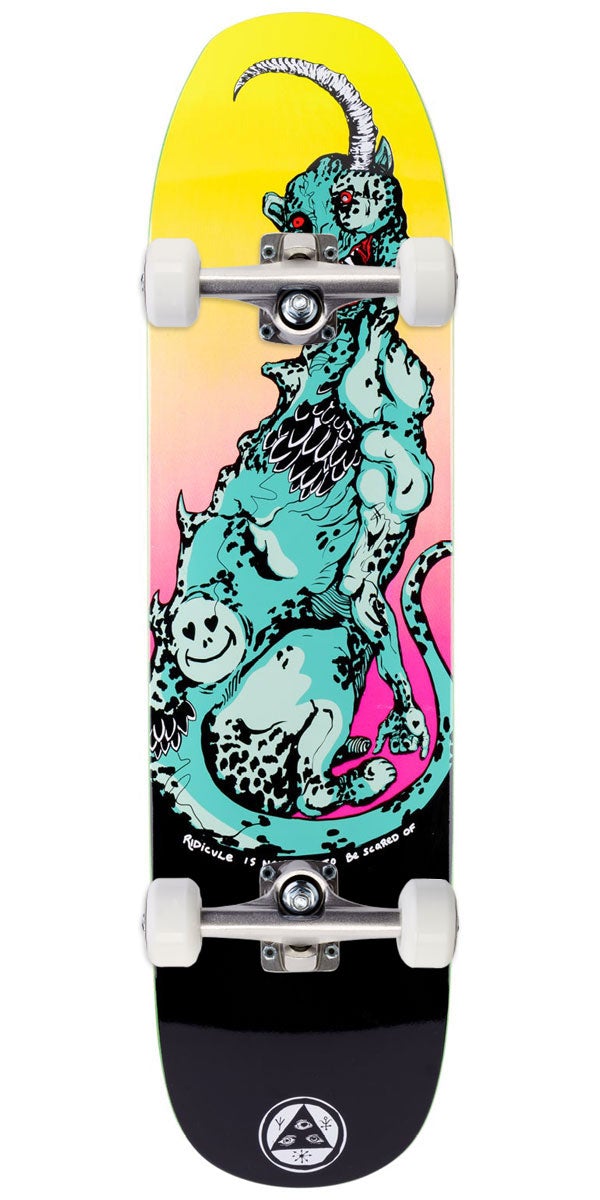 Welcome Cheetah On A Son Of Moontrimmer Skateboard Complete - Black/Surf Fade - 8.25