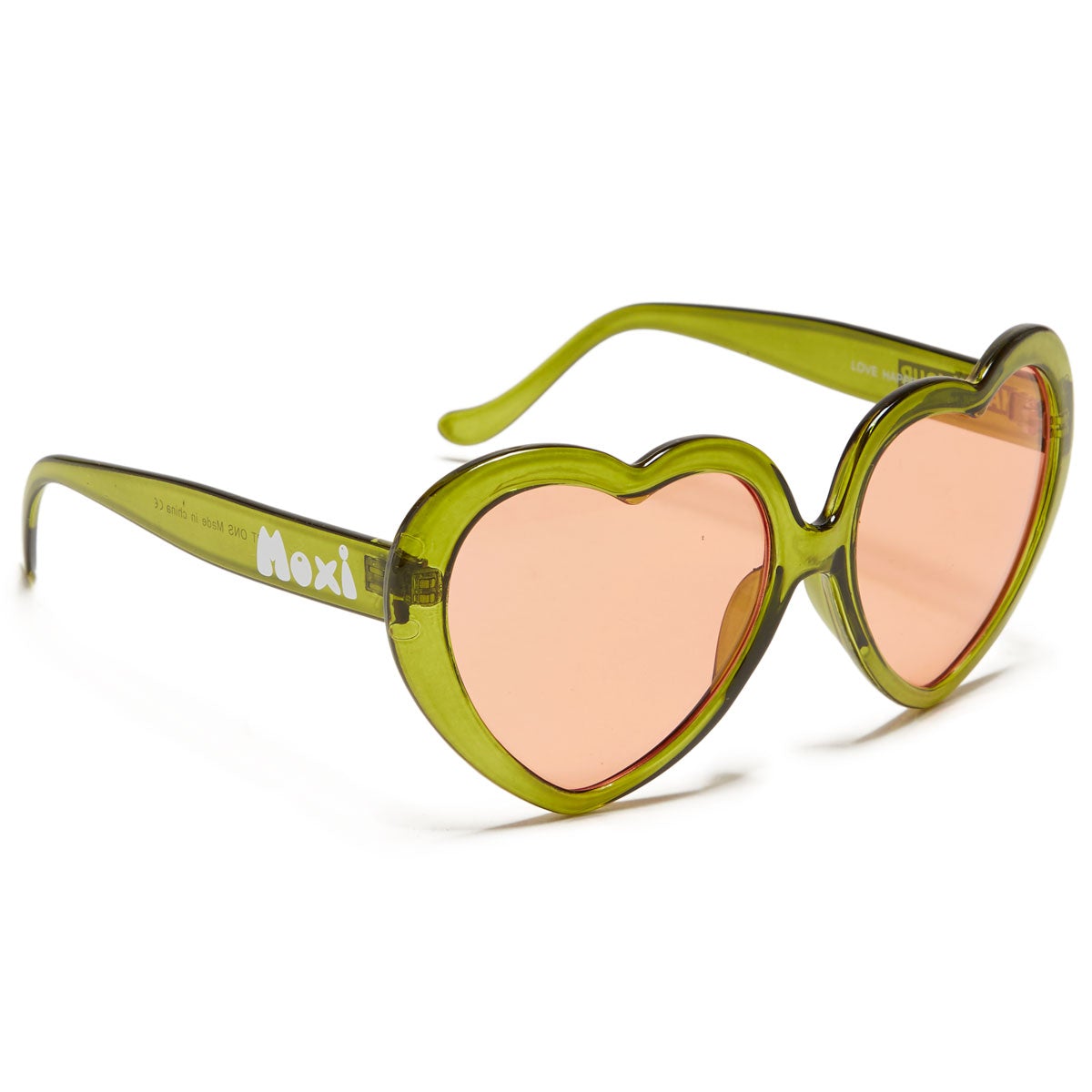 Happy Hour Heart On Sunglasses - Moss Green image 1