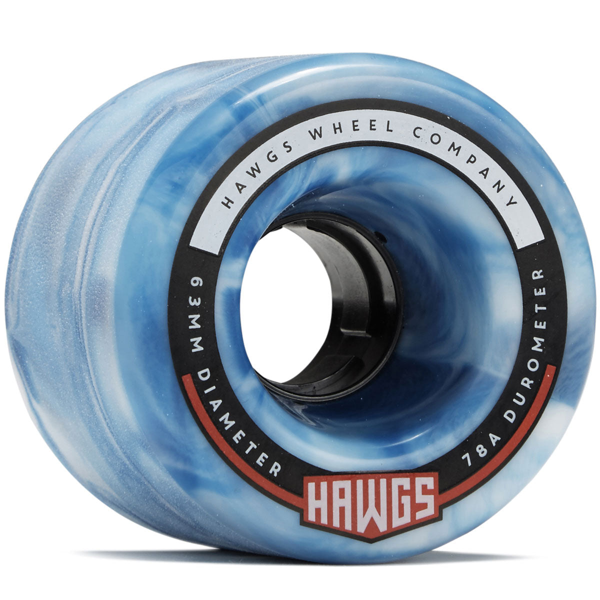 Hawgs Fatty 78a Stone Ground Longboard Wheels - Sky Blue Swirl
