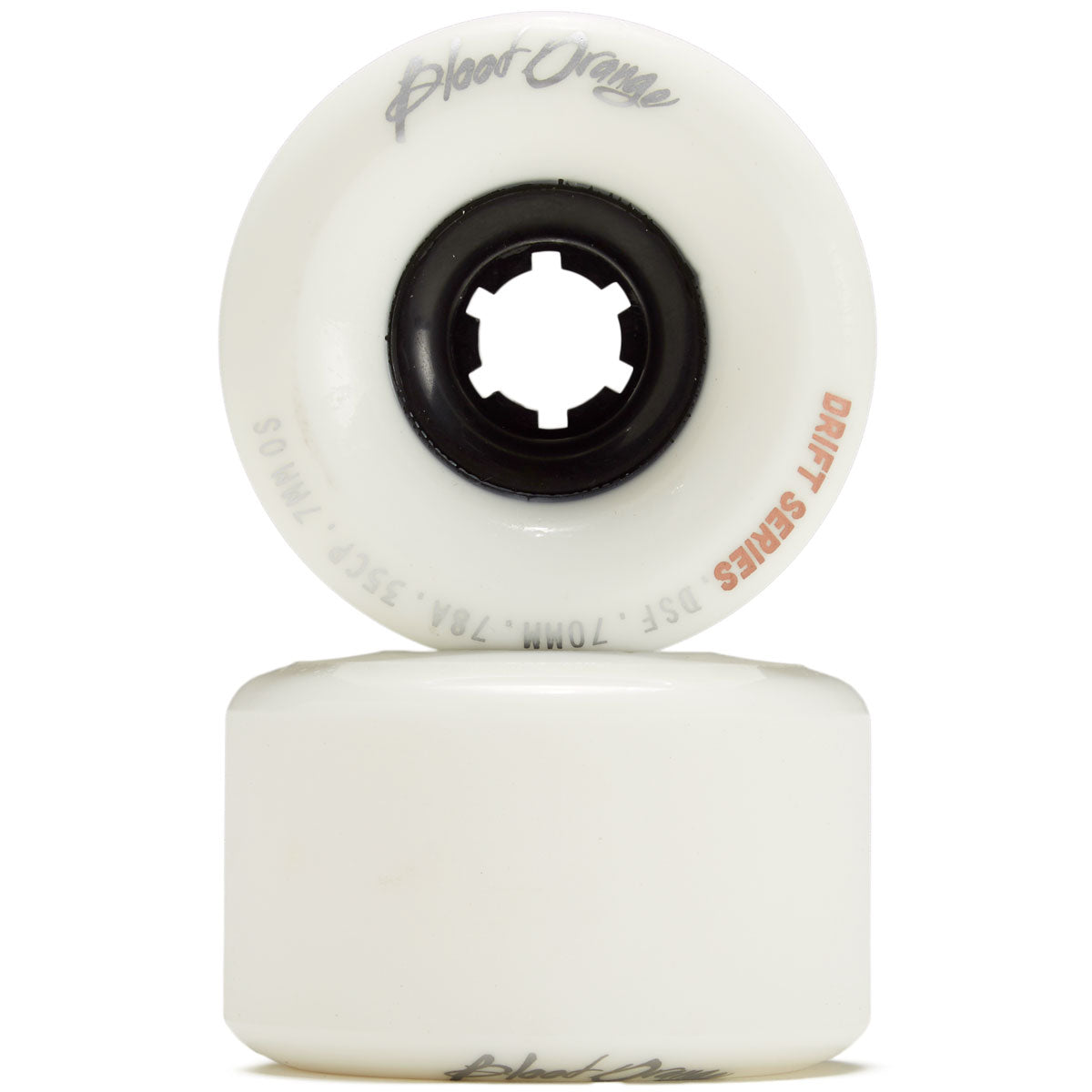 Blood Orange Drift 78a Longboard Wheels - White - 70mm image 2