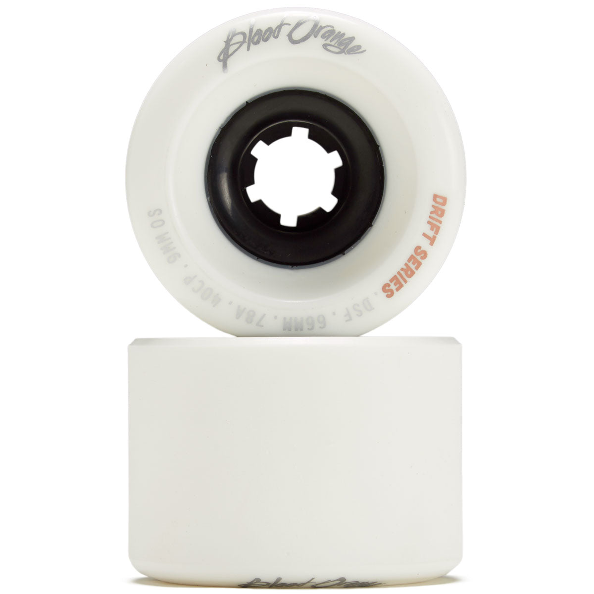 Blood Orange Drift 78a Longboard Wheels - White - 66mm image 2