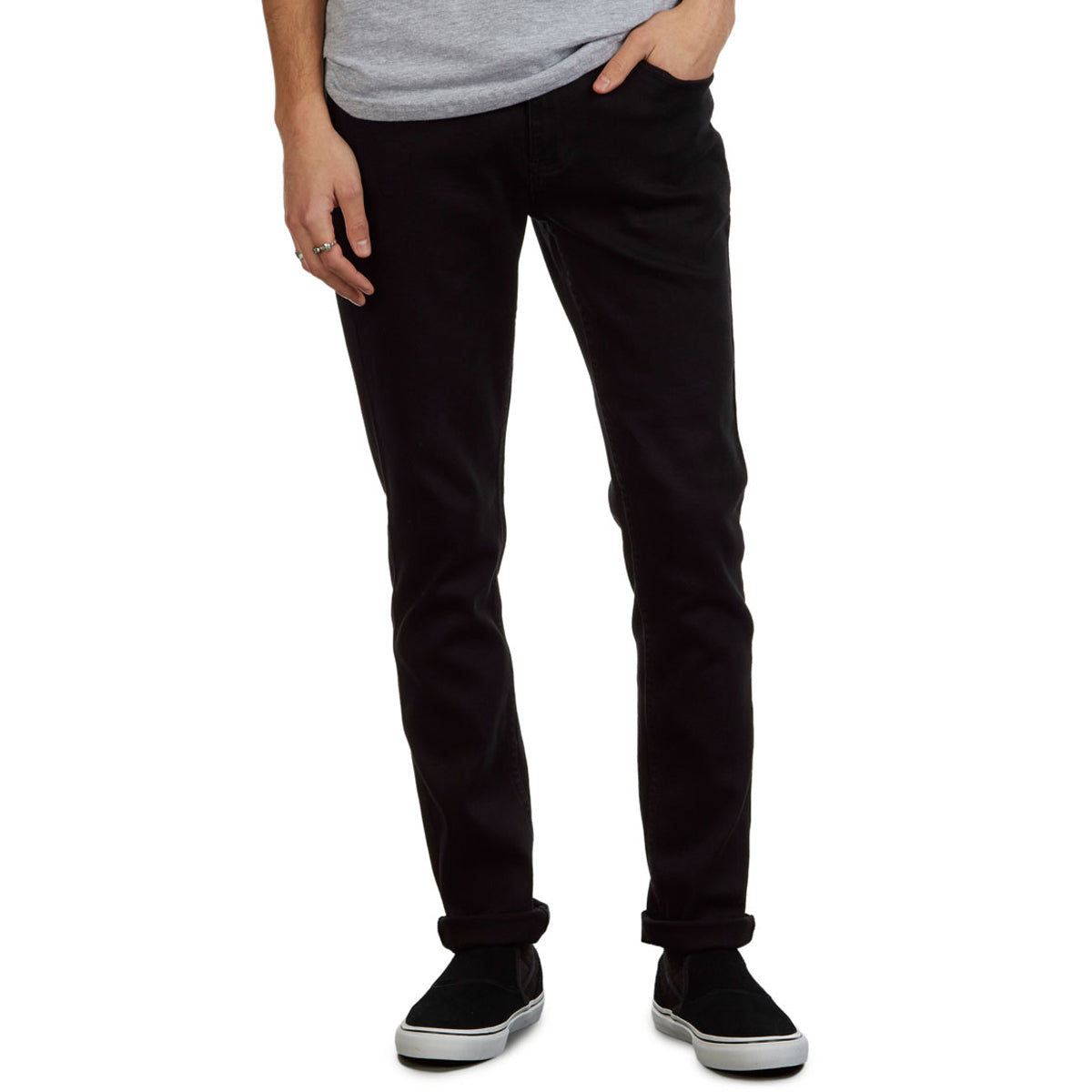 CCS 12oz Stretch Skinny Denim Jeans - 12oz Black image 4