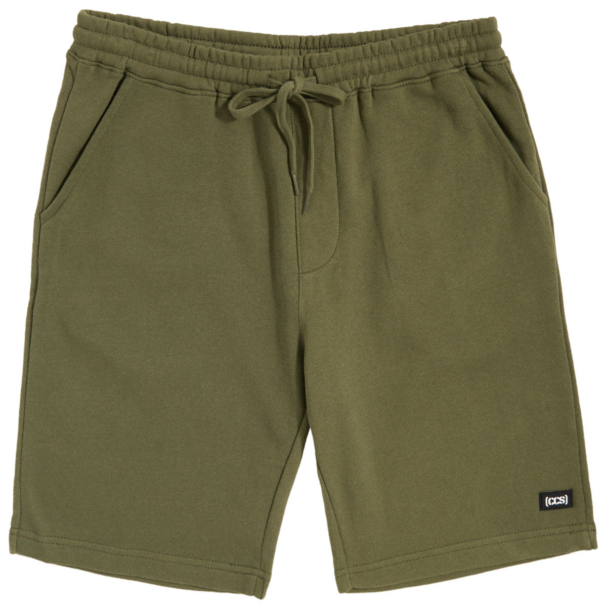 CCS Logo Rubber Patch Sweat Shorts - Army Green image 1