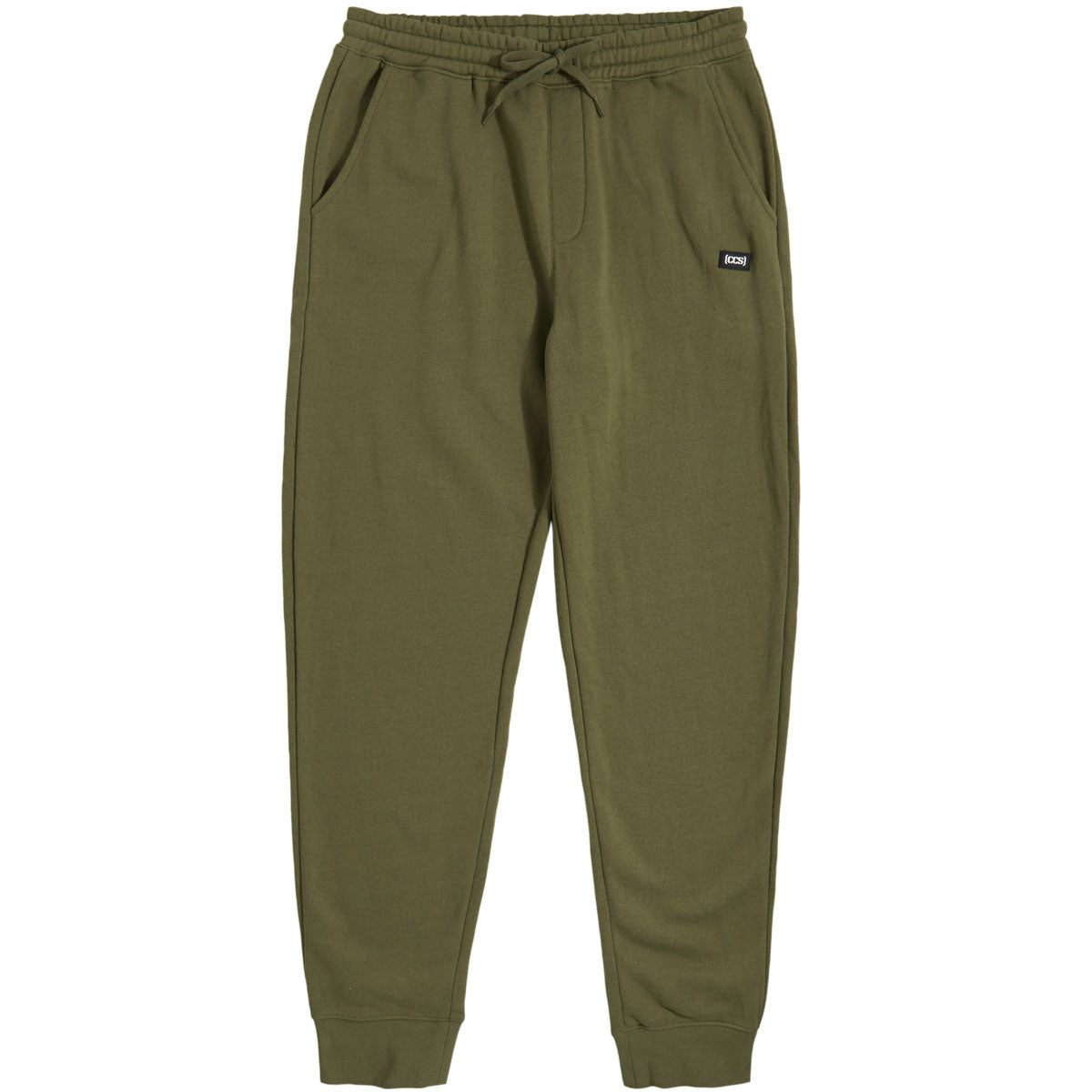 CCS Logo Rubber Patch Sweatpants - Army Green image 1