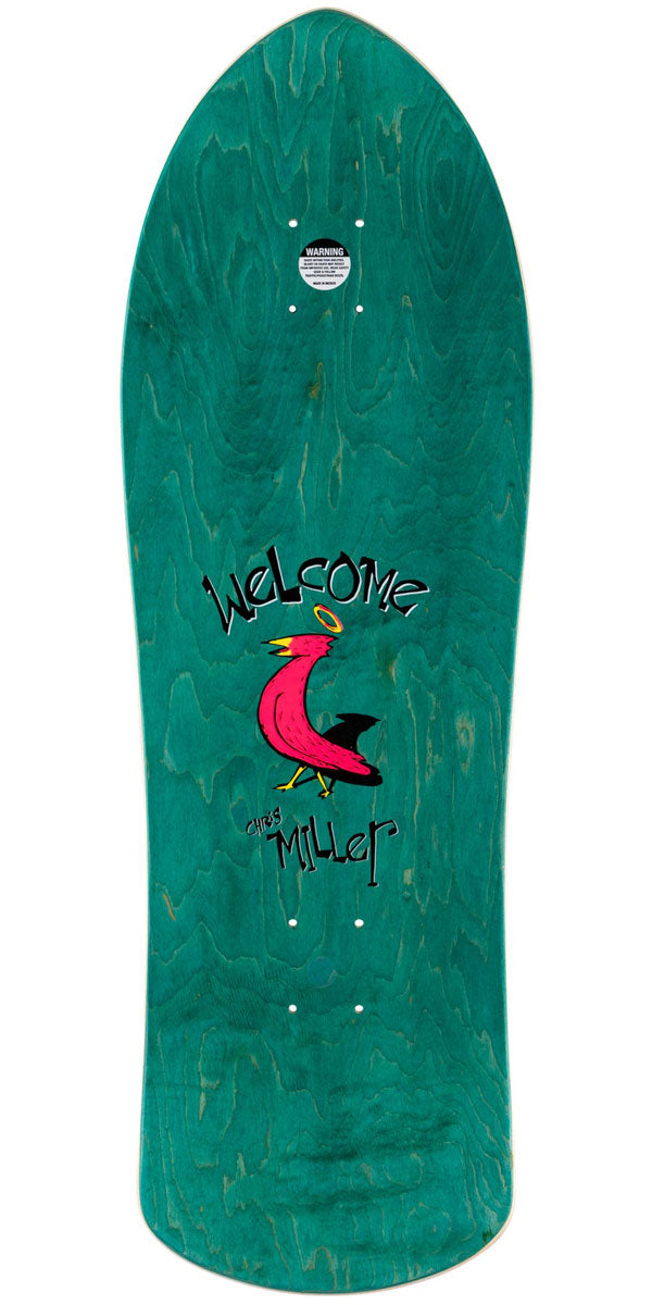 Welcome Miller Beast On a Crossbone Skateboard Complete - Metalic Silver - 10.00
