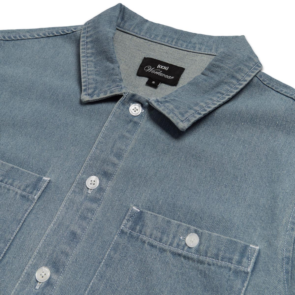 CCS Heavy Denim Work Shirt - Light Blue image 3