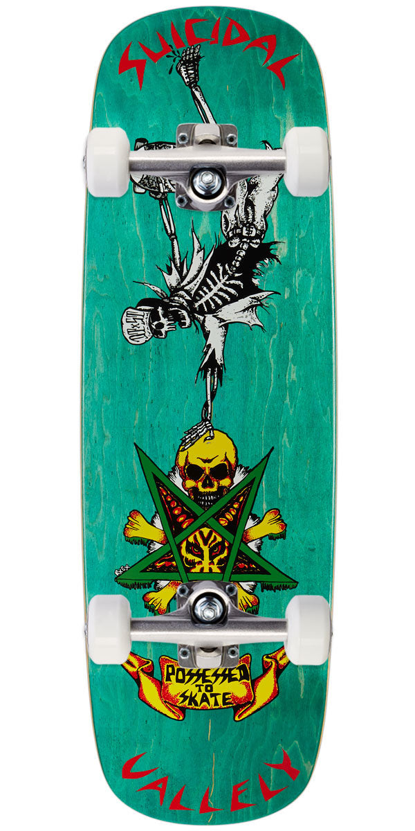 Dogtown Mike Vallely Possessed to Skate Barnyard Skateboard Complete - Teal Stain - 9.50