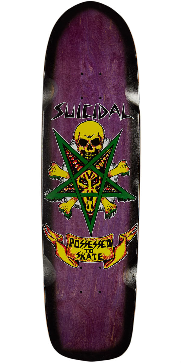 Dogtown Possessed To Skate Pool Skateboard Deck - Purple Stain/Black Fade - 8.75