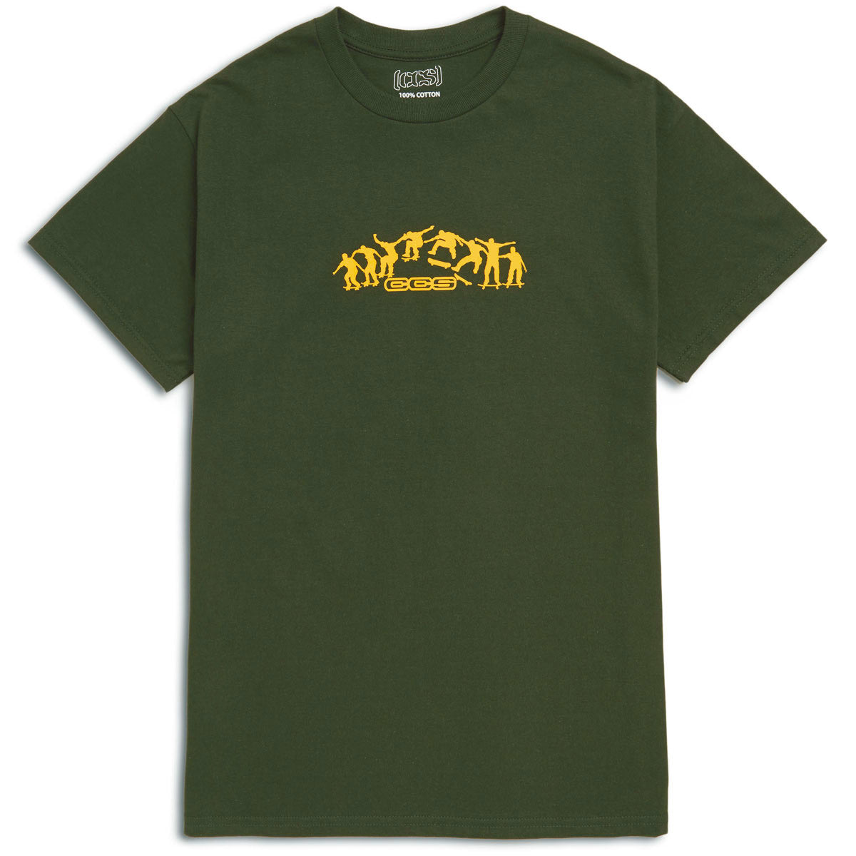 CCS Kickflip Logo T-Shirt - Forest/Yellow image 1