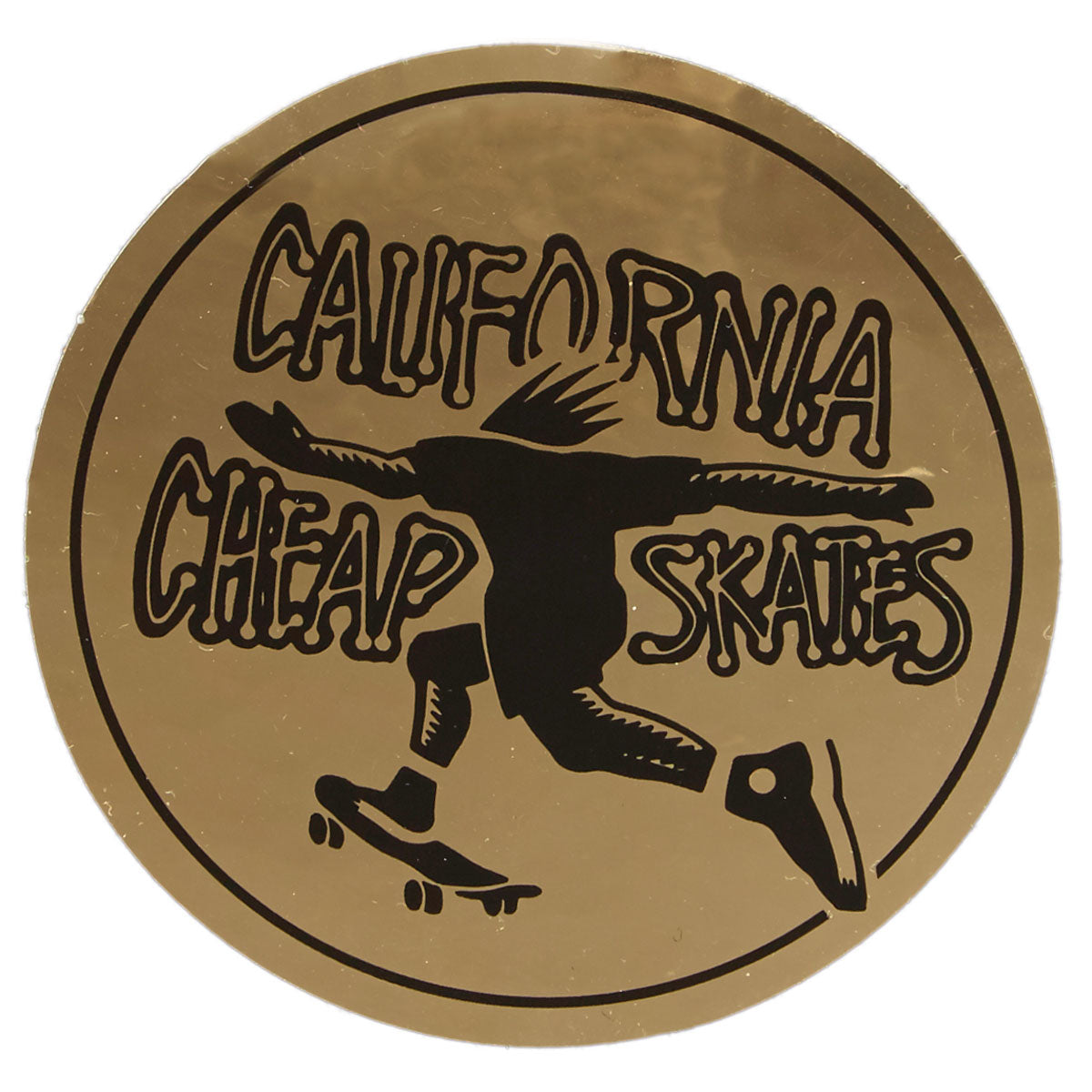 CCS Cheap Skates Sticker - Gold/Black image 1