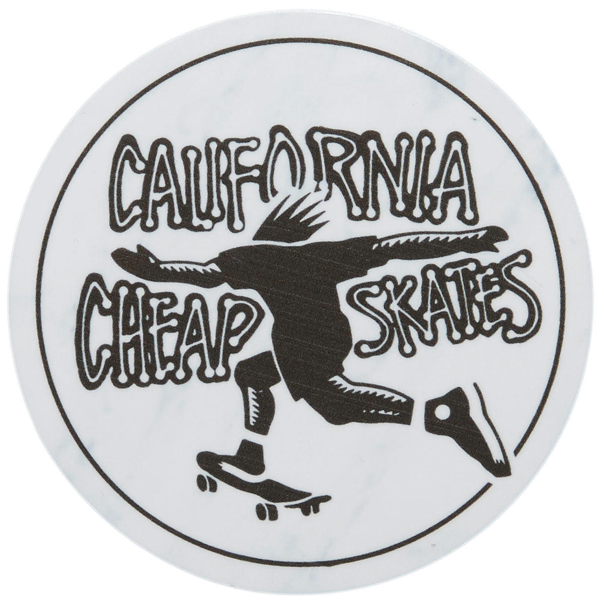 CCS Cheap Skates Sticker - White Marble/Black image 1