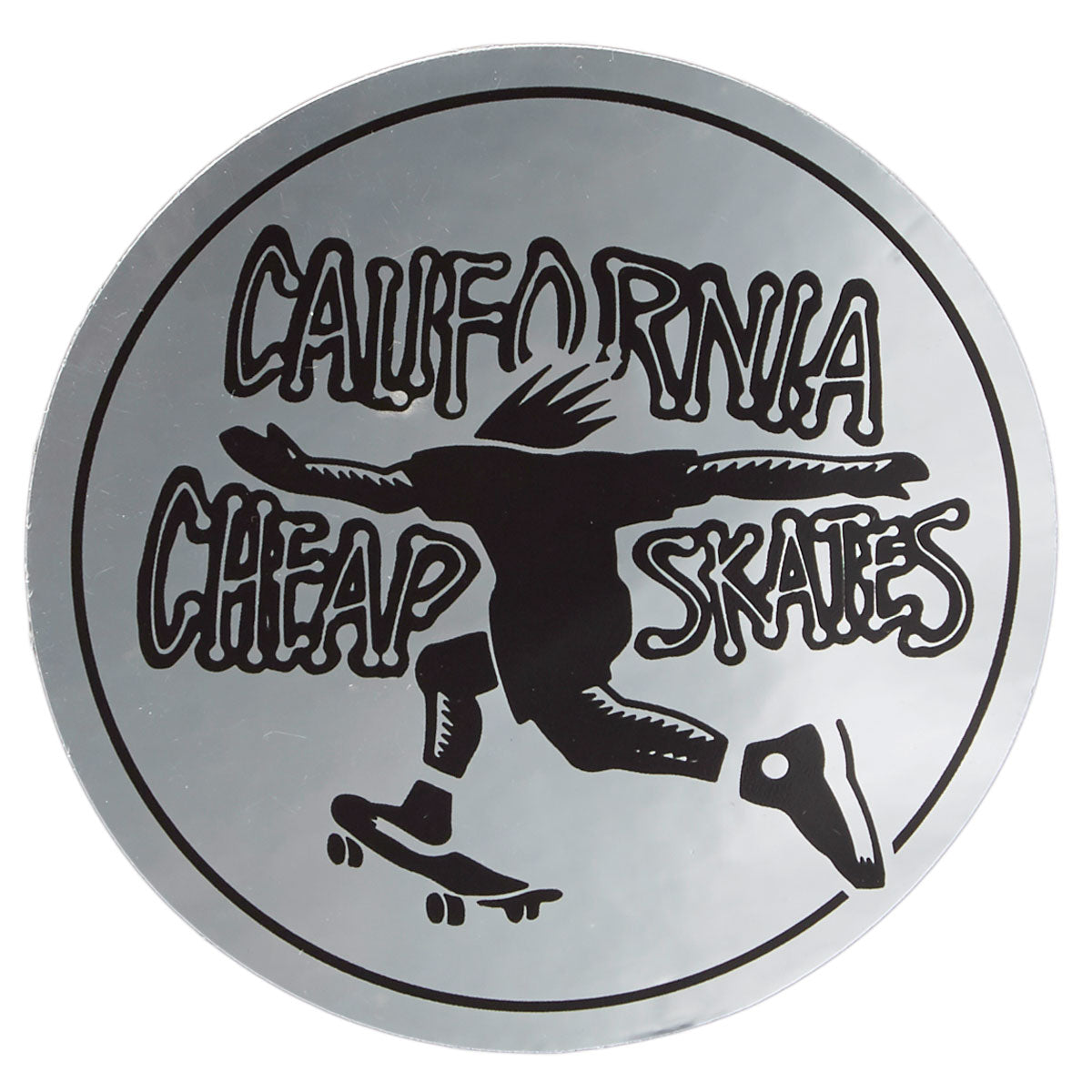 CCS Cheap Skates Sticker - Chrome/Black image 1