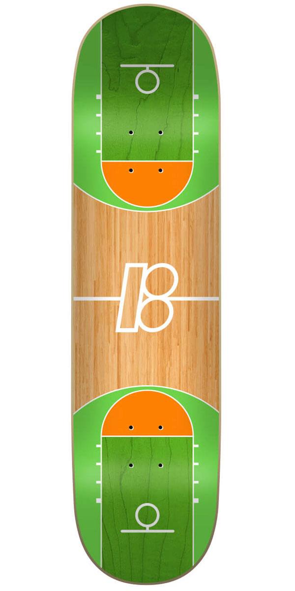 Plan B Ball Court Skateboard Deck - Green - 8.25