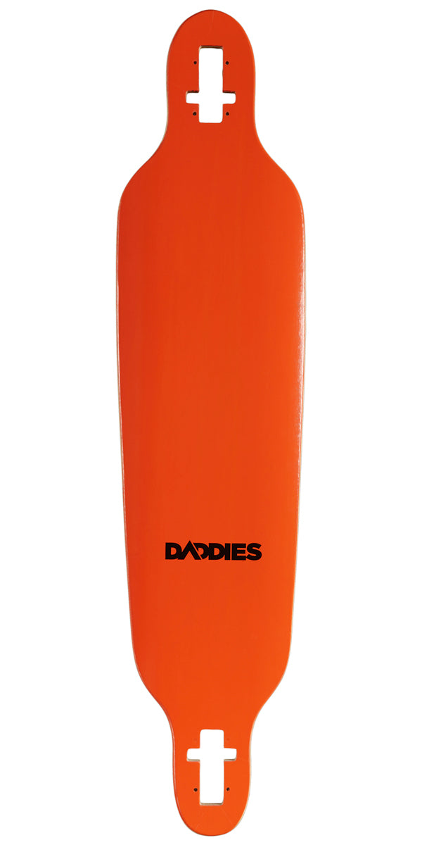 Daddies Logo Drop-Thru Longboard Deck - Orange image 1