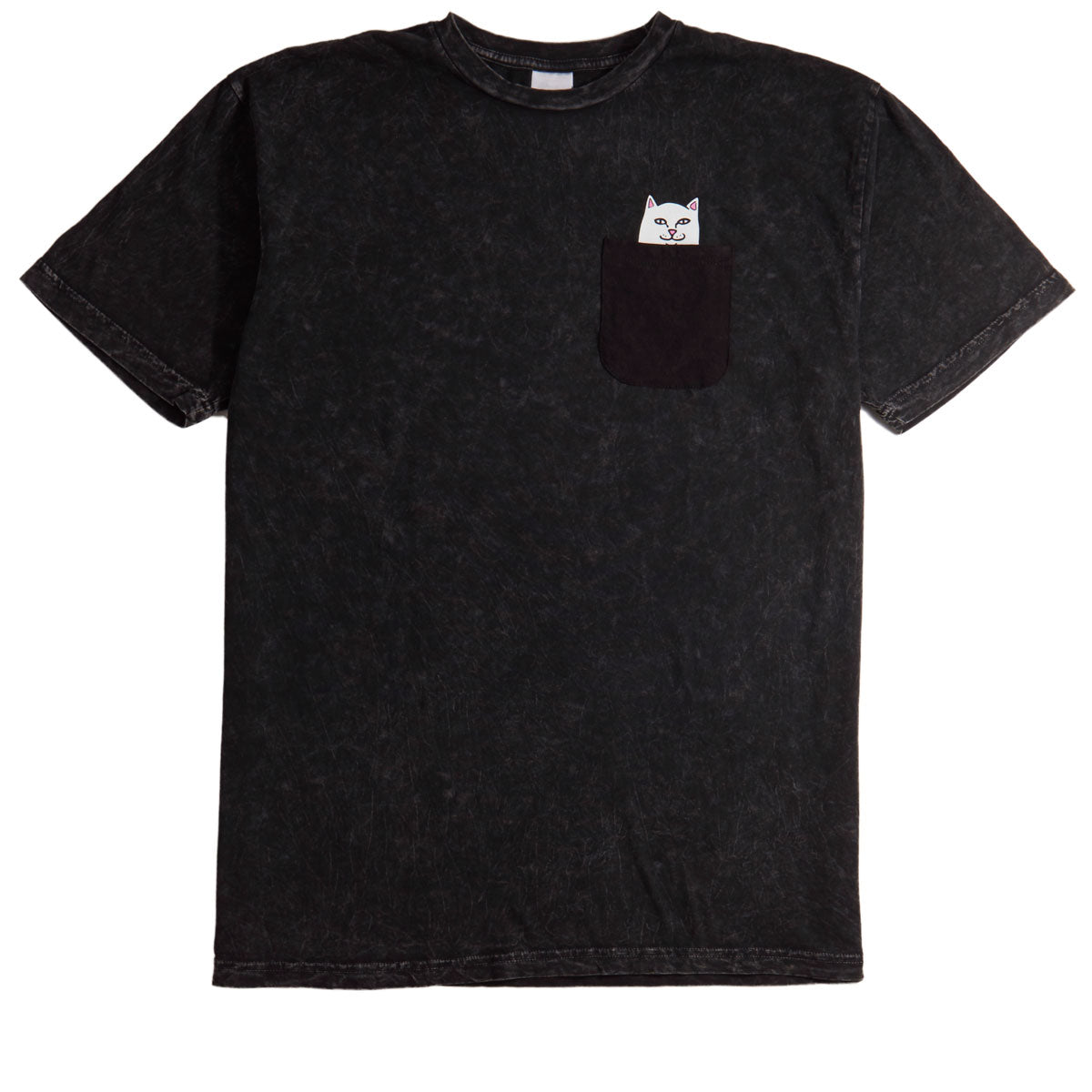 RIPNDIP Lord Nermal Pocket T-Shirt - Black Mineral Wash image 1