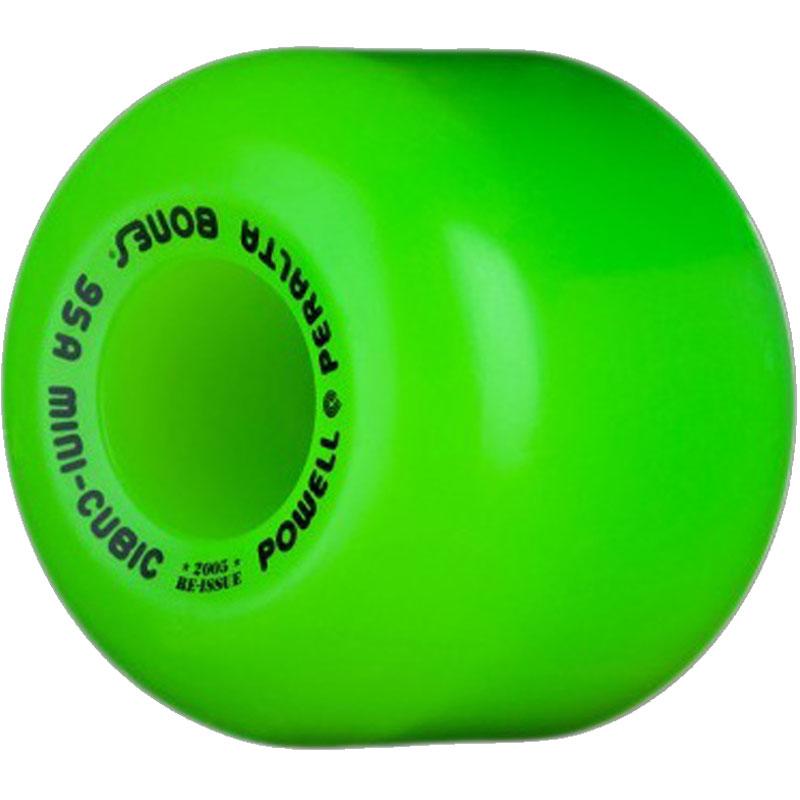 Powell Peralta Mini Cubics 95A Skateboard Wheels - Green - 64mm image 1