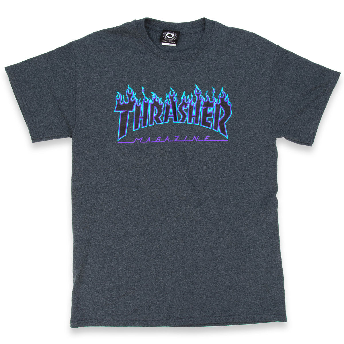 Thrasher Flame Logo T-Shirt - Dark Heather image 1