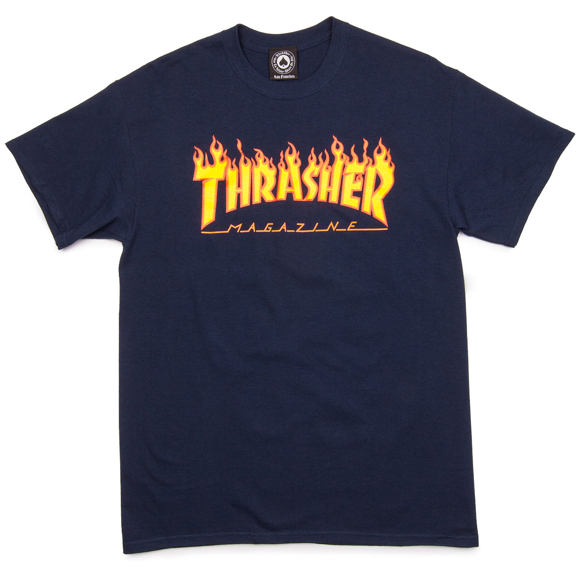 Thrasher Flame T-Shirt - Navy – Daddies Board Shop