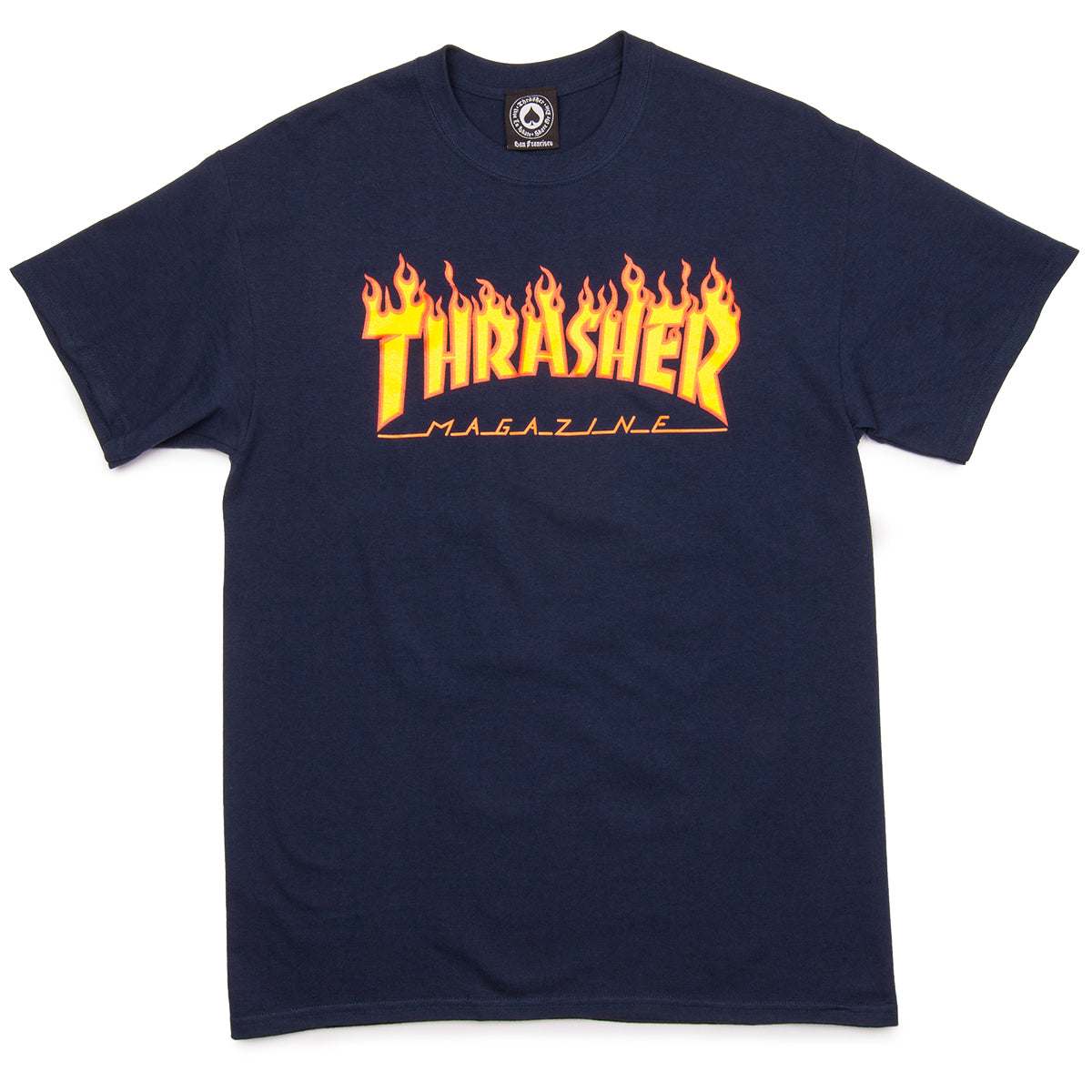 Thrasher Flame T-Shirt - Navy image 1
