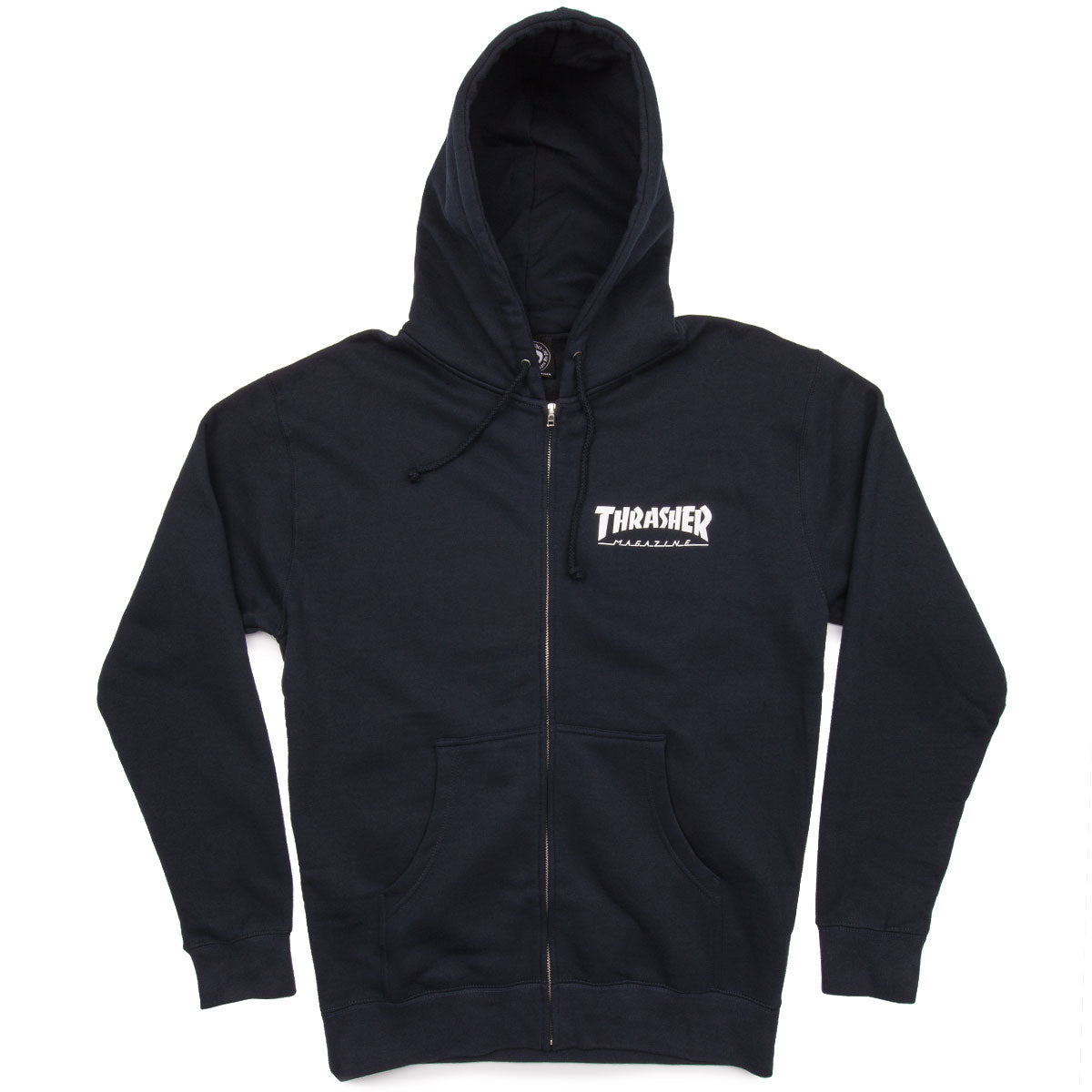 Thrasher Logo Zip Up Hoodie Navy – Daddies Board Shop