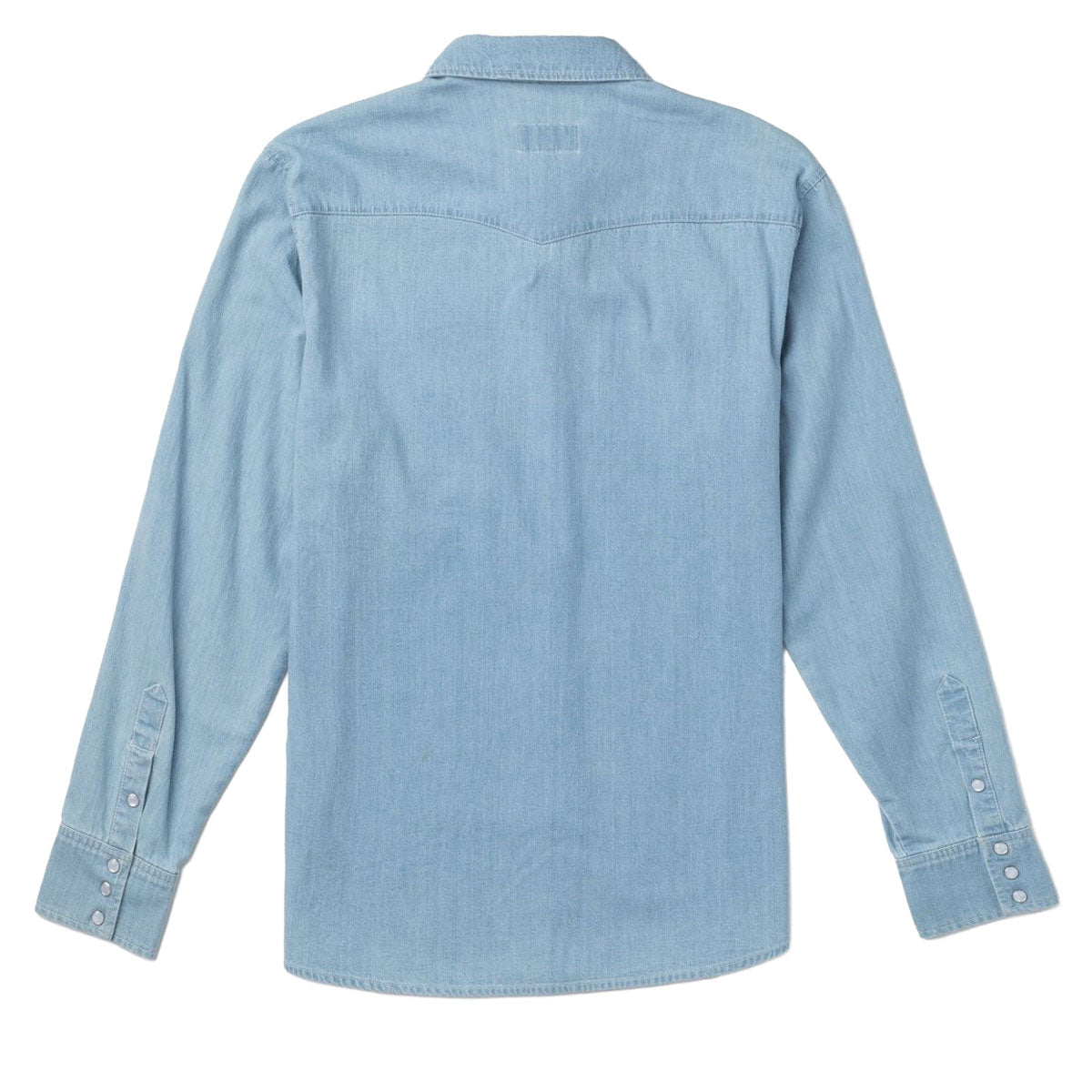 Seager Reagan Long Sleeve Pearl Snap Shirt - Light Wash image 3