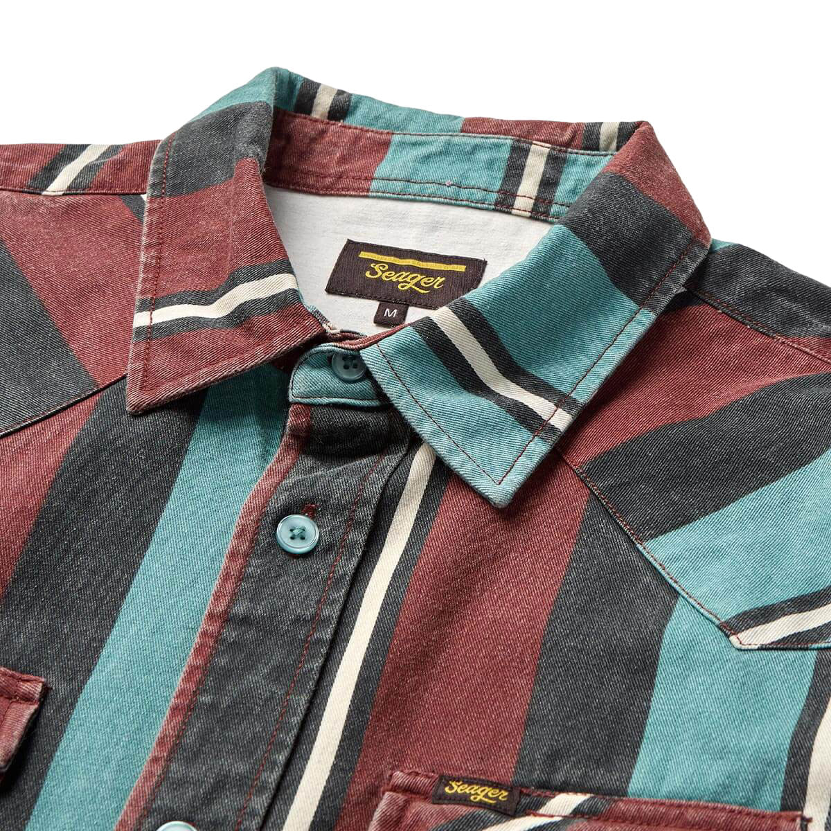 Seager Amarillo Long Sleeve Shirt - Turquoise Stripe image 3