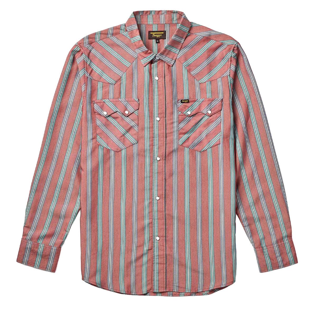 Seager Sawtoof Long Sleeve Shirt - Red Rock Stripe image 1