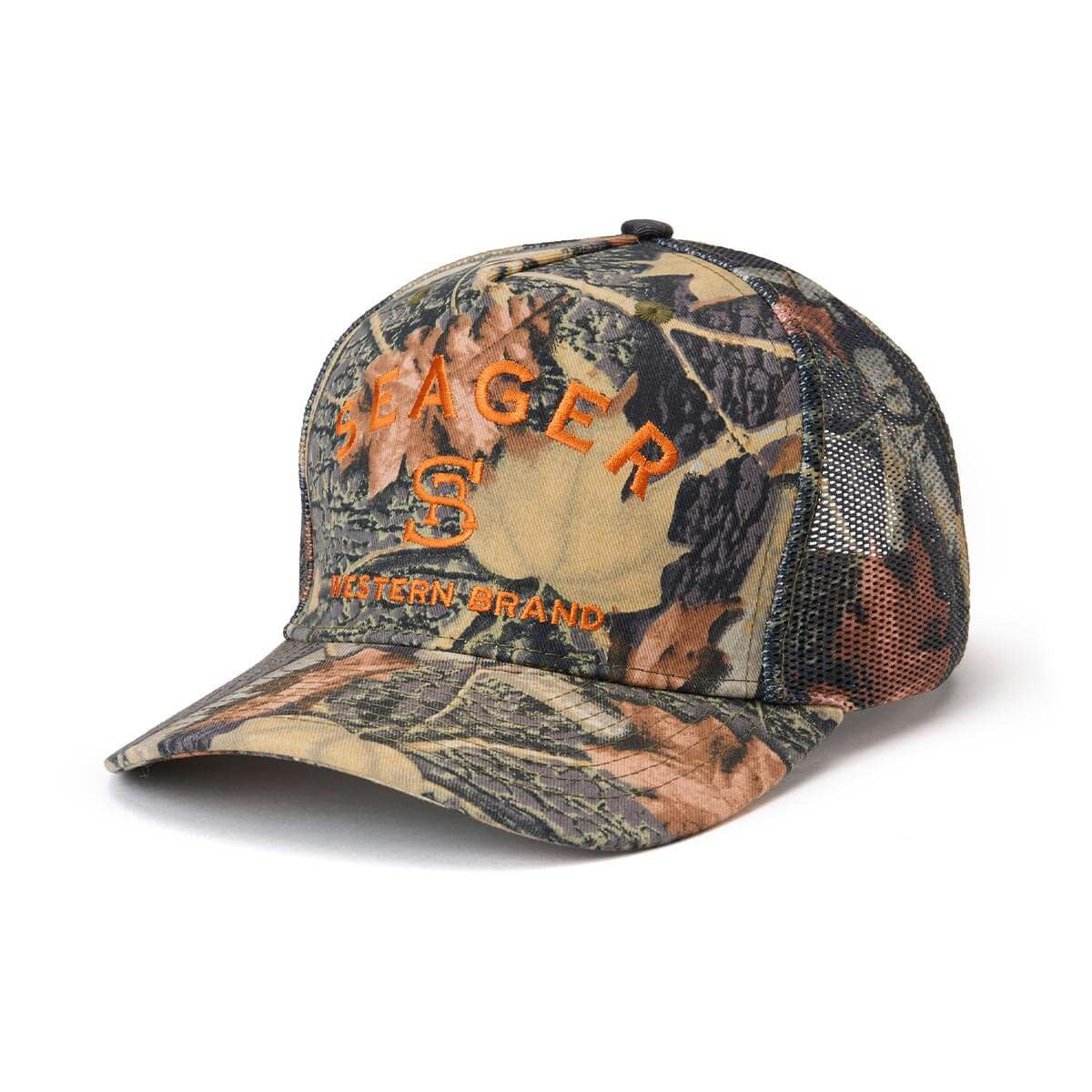 Seager Branded Trucker Snapback Hat - SJC Camo image 1