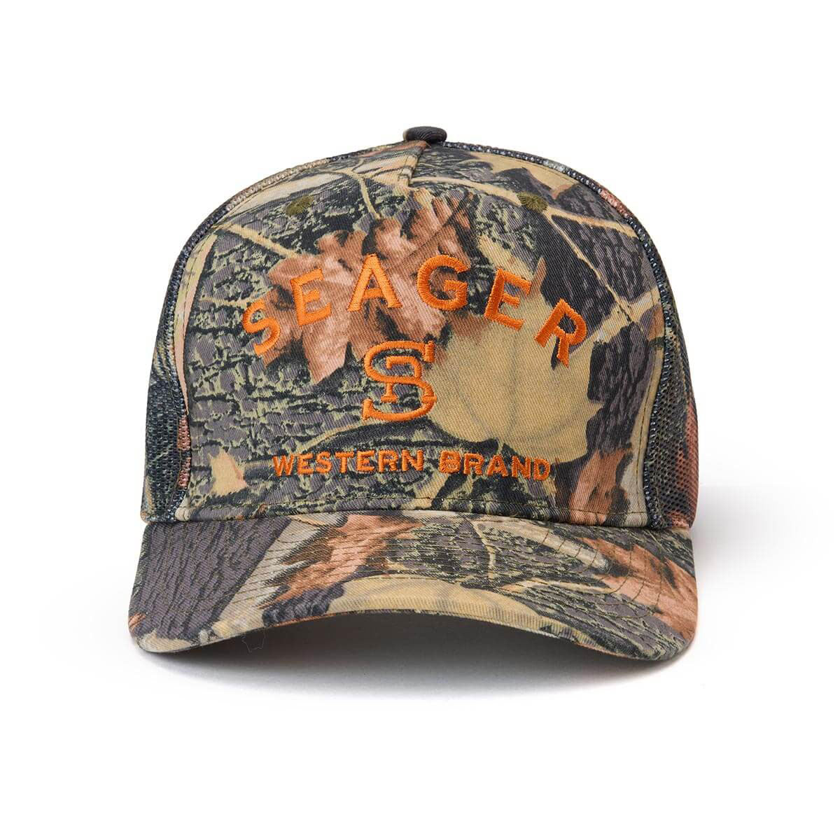 Seager Branded Trucker Snapback Hat - SJC Camo image 3